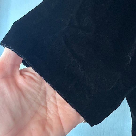 Vintage 60s Velvet Suit Dress Small Party ILGWU USA Black Jacket Audrey Hepburn - Picture 10 of 15